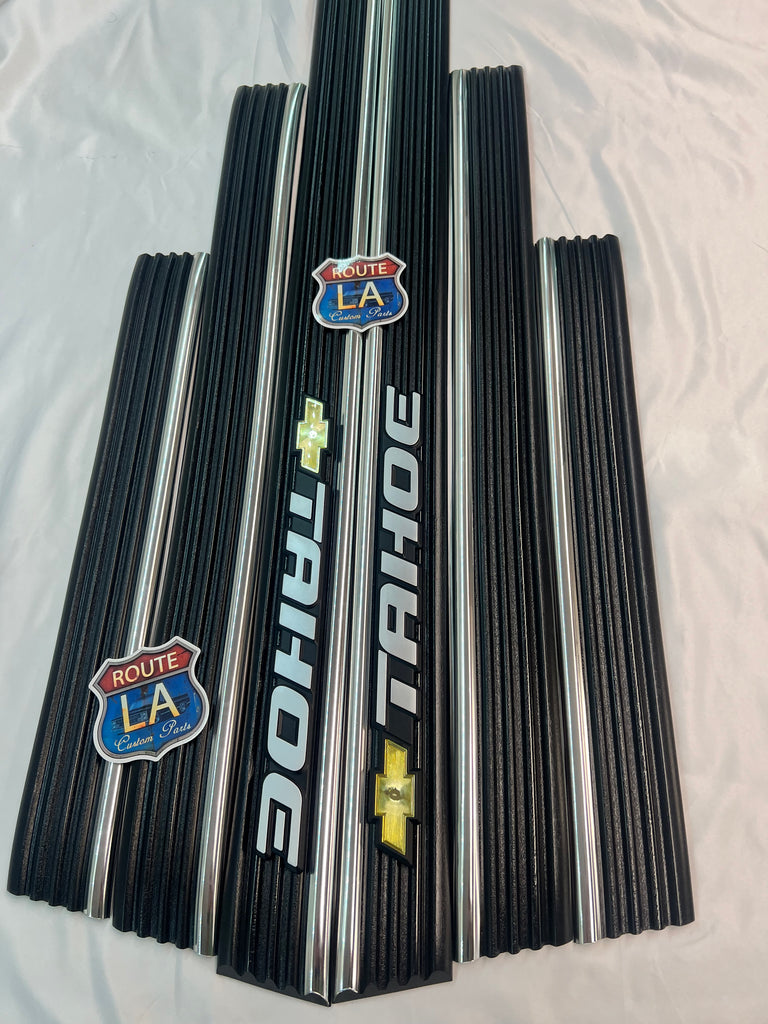 Black & Chrome Body Side Molding For 1988-1998 Chevy Tahoe GMC Yukon Trucks & SUVs - 156 Inches