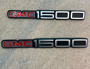 GMC1500 door emblem with buckles