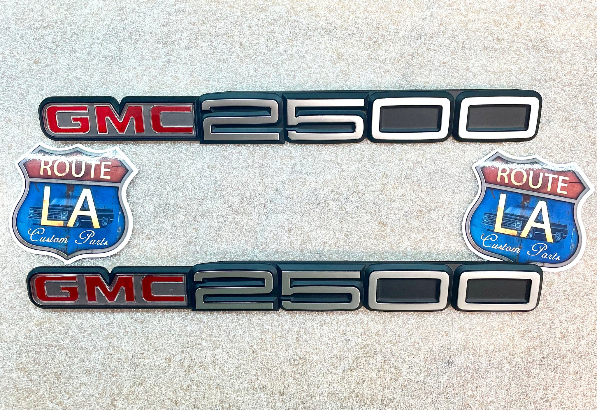 GMC2500 Door emblems with buckles