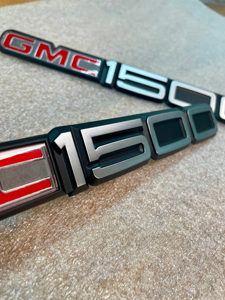 GMC1500 door emblem with buckles