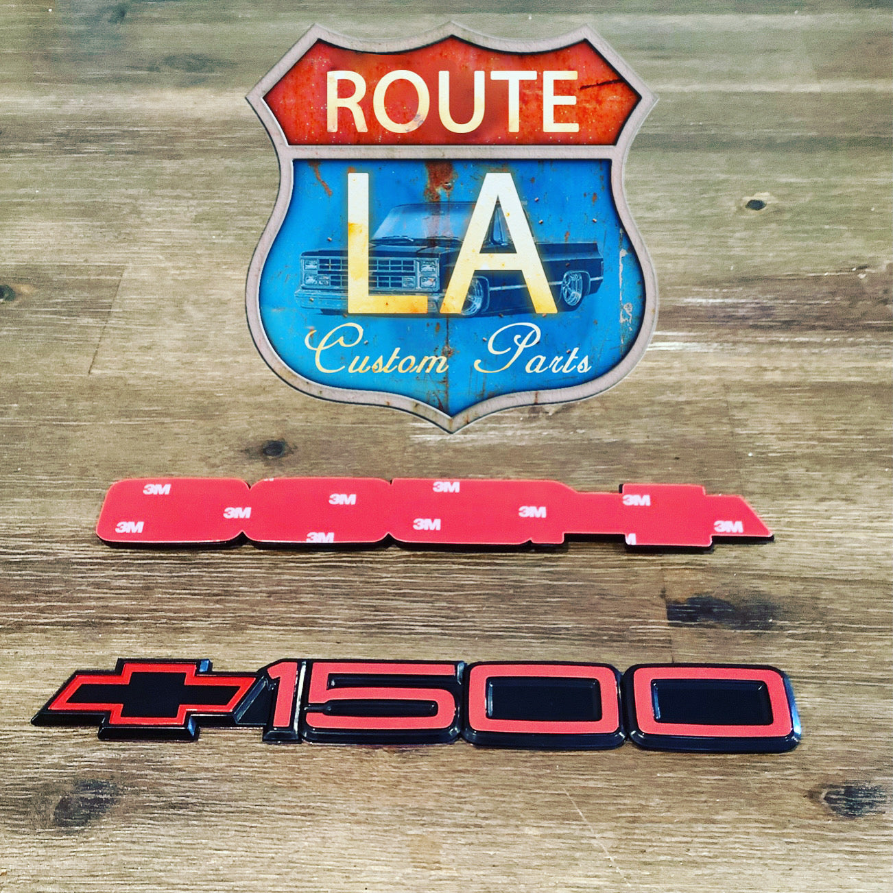thumbnail image 2 of 1Pc Metal SS Emblem Badge Sticker - Red Car Logo Decal 2 of 4