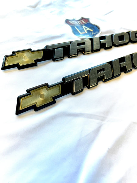 TAHOE Silver door emblems with buckles