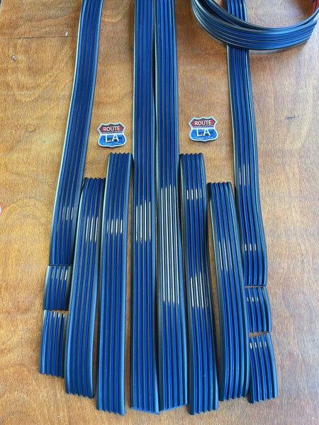 Precut set of body side moldings for Tahoe / Yukon 92-99 (Custom Blue Stripes Style)