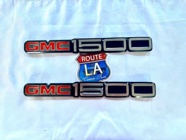 GMC1500 door emblem with buckles