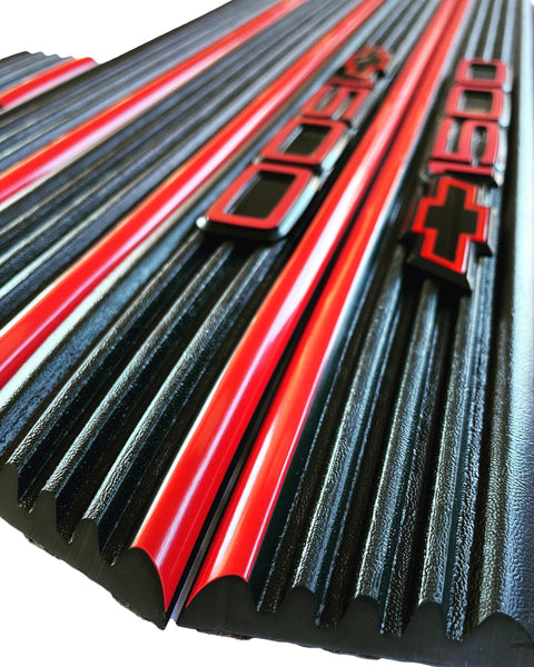 Pre cut set of body side moldings for Tahoe / Yukon (Red top stripe, 400SS style)