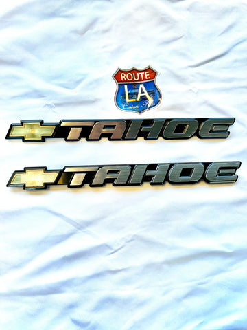 TAHOE Silver door emblems with buckles
